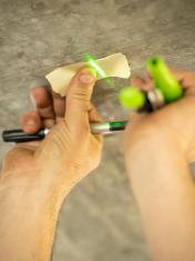 Markierung der Installation einer Leuchte